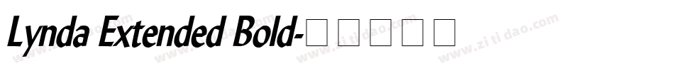 Lynda Extended Bold字体转换